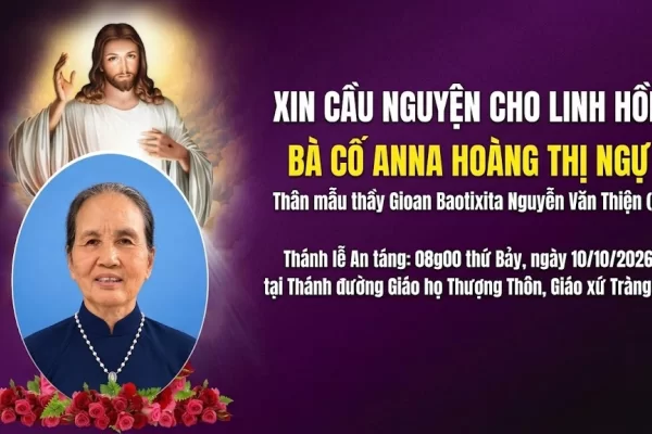 Cáo phó: Bà Cố Anna Hoàng Thị Ngự