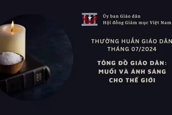 Ủy Ban Giáo Dân - Thường Huấn Tháng 07/2024: Tông Đồ Giáo Dân - Muối Và Ánh Sáng Cho Thế Giới
