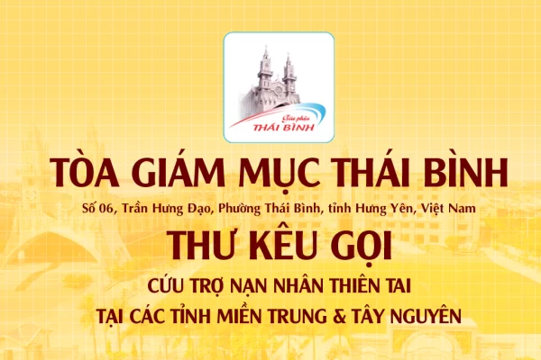 Thư kêu gọi cứu trợ các vùng bị lũ lụt