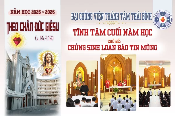 Đại Chủng viện Thánh Tâm Thái Bình tĩnh tâm cuối năm học 2025-2026