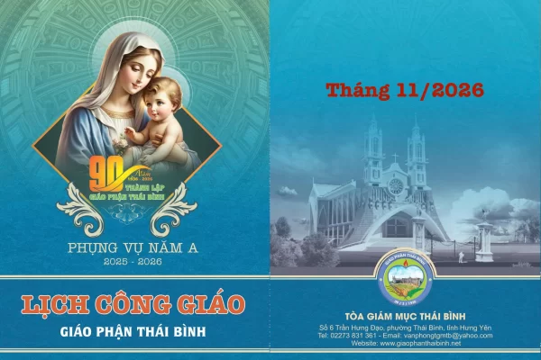 Lịch Công Giáo - Giáo phận Thái Bình. Tháng 11/2026